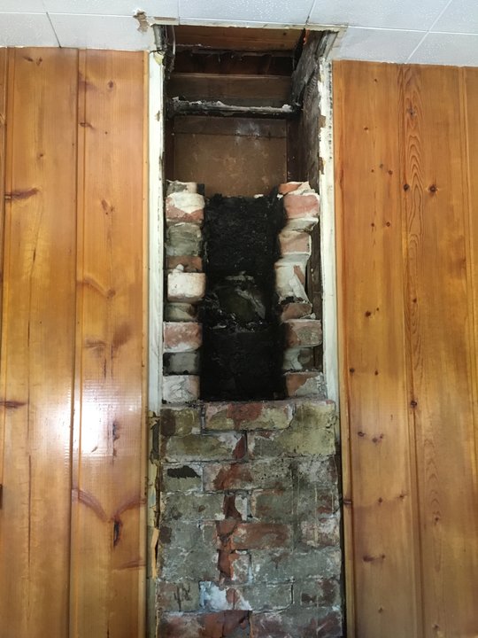 Kitchen chimney progress
