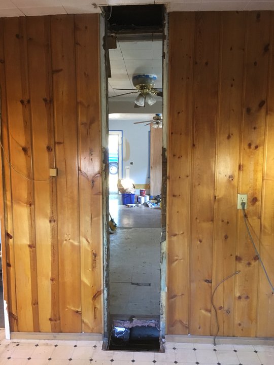 New hallway into kitchen